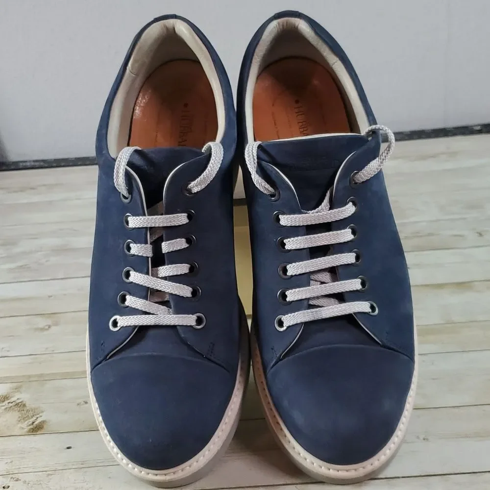 Samuel Hubbard 9 Fast Navy Womens Casual‎ Walking Shoes Sneaker Nubuck Leather